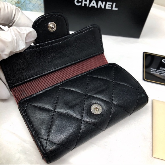 🔮SOLD🔮CHANEL classic flap quilted Matelasse CC 6 Key Holder Case lambskin - Picture 9 of 14